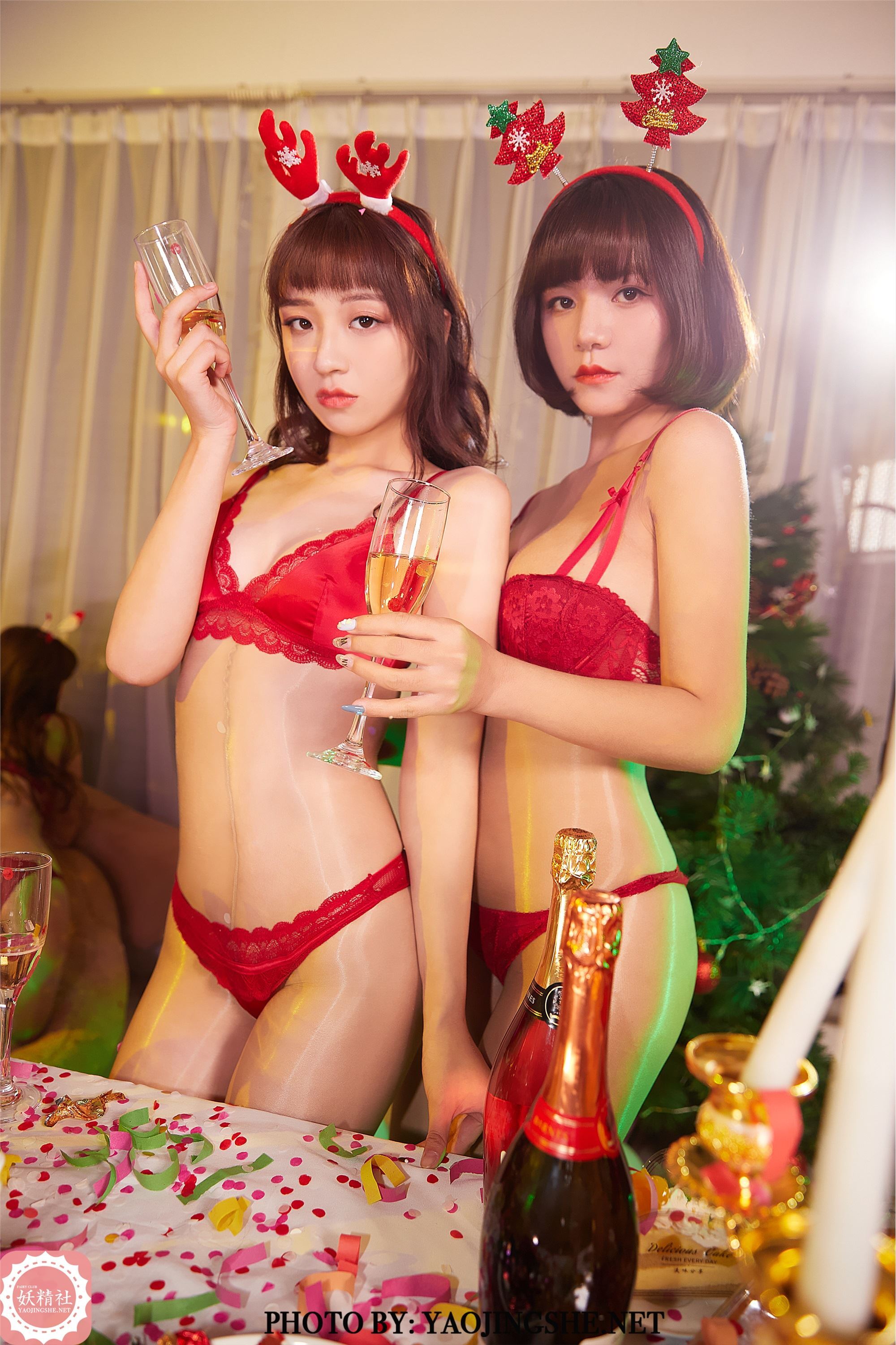 妖精社  2021.01.04 T2049《圣诞狂欢》唐飞飞 Tina 安然 佳凝